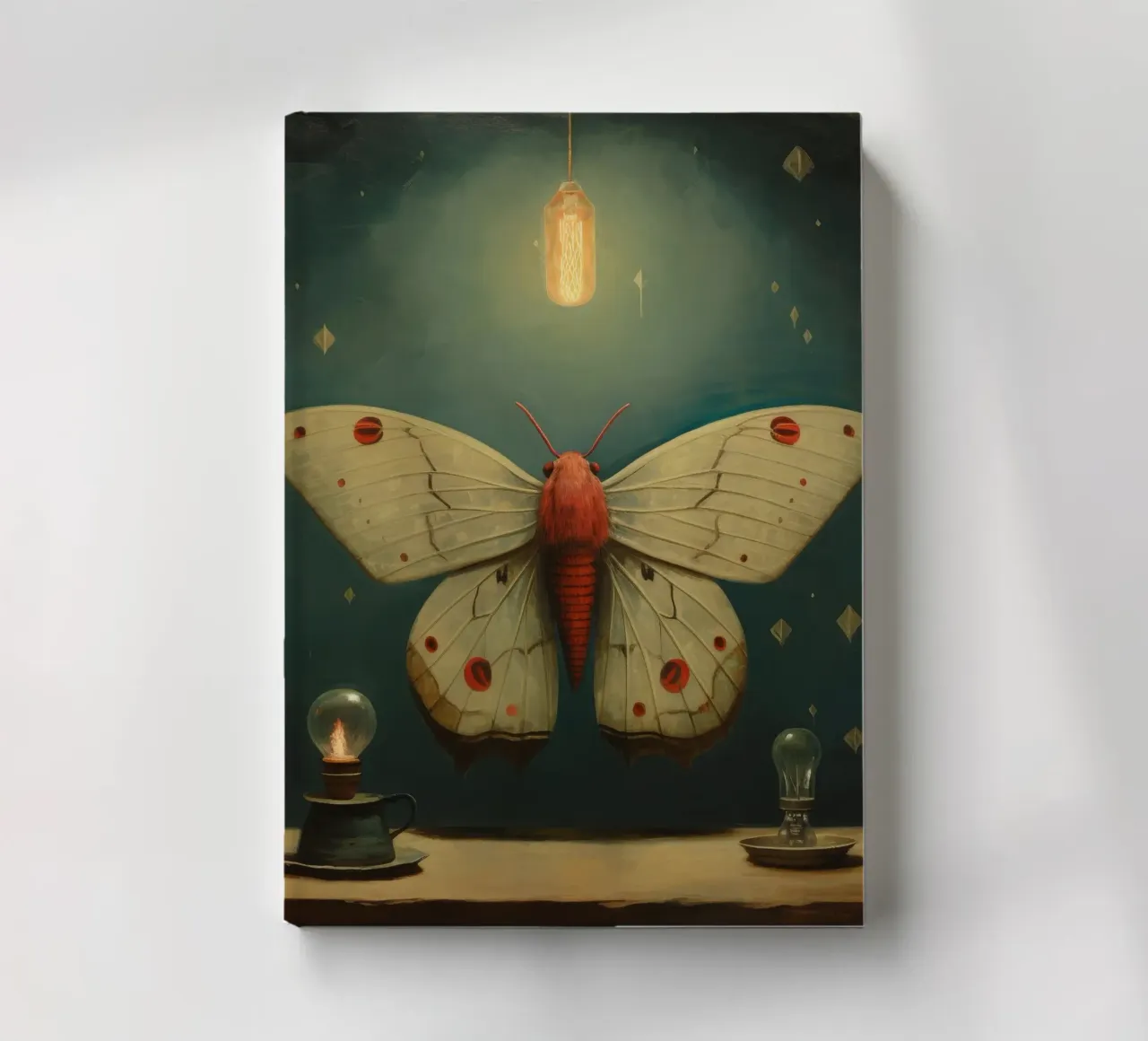 Minimal Moth 4 notebook by Minimal Animal Art