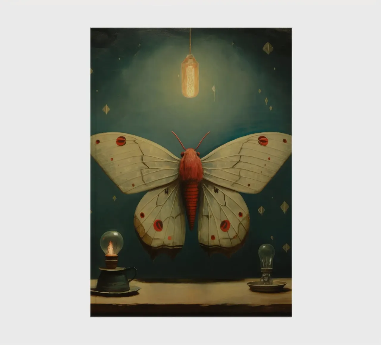 Minimal Moth 4 notebook by Minimal Animal Art