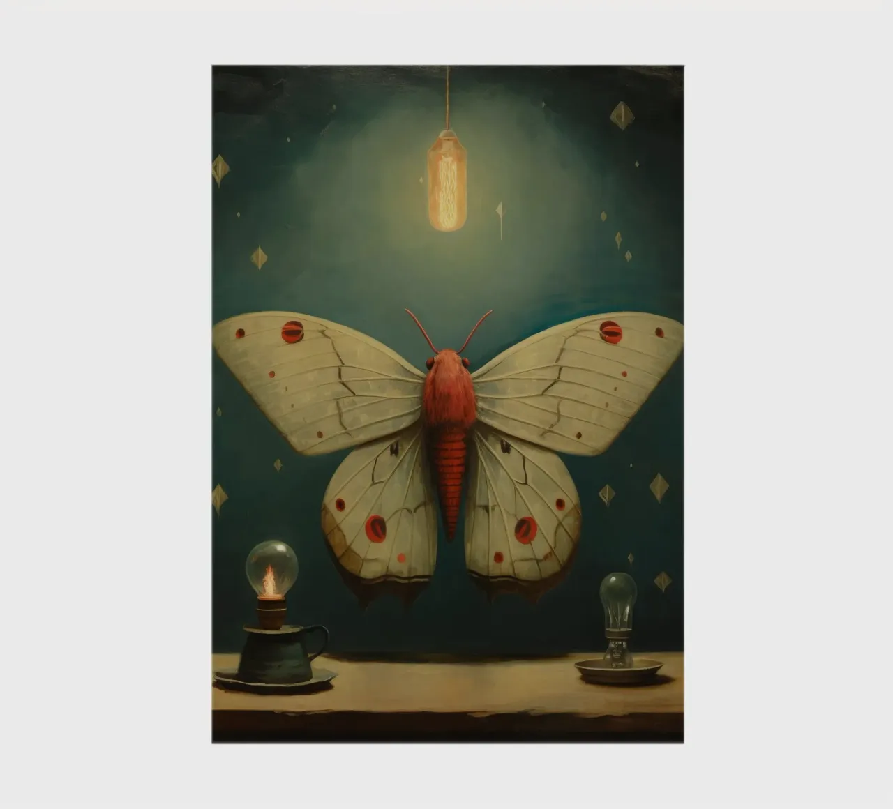 Minimal Moth 4 notebook by Minimal Animal Art