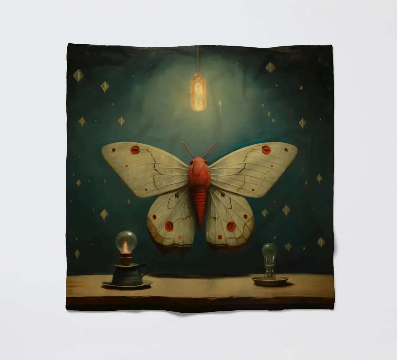 Falena minima 4 coperta in pile da Minimal Animal Art