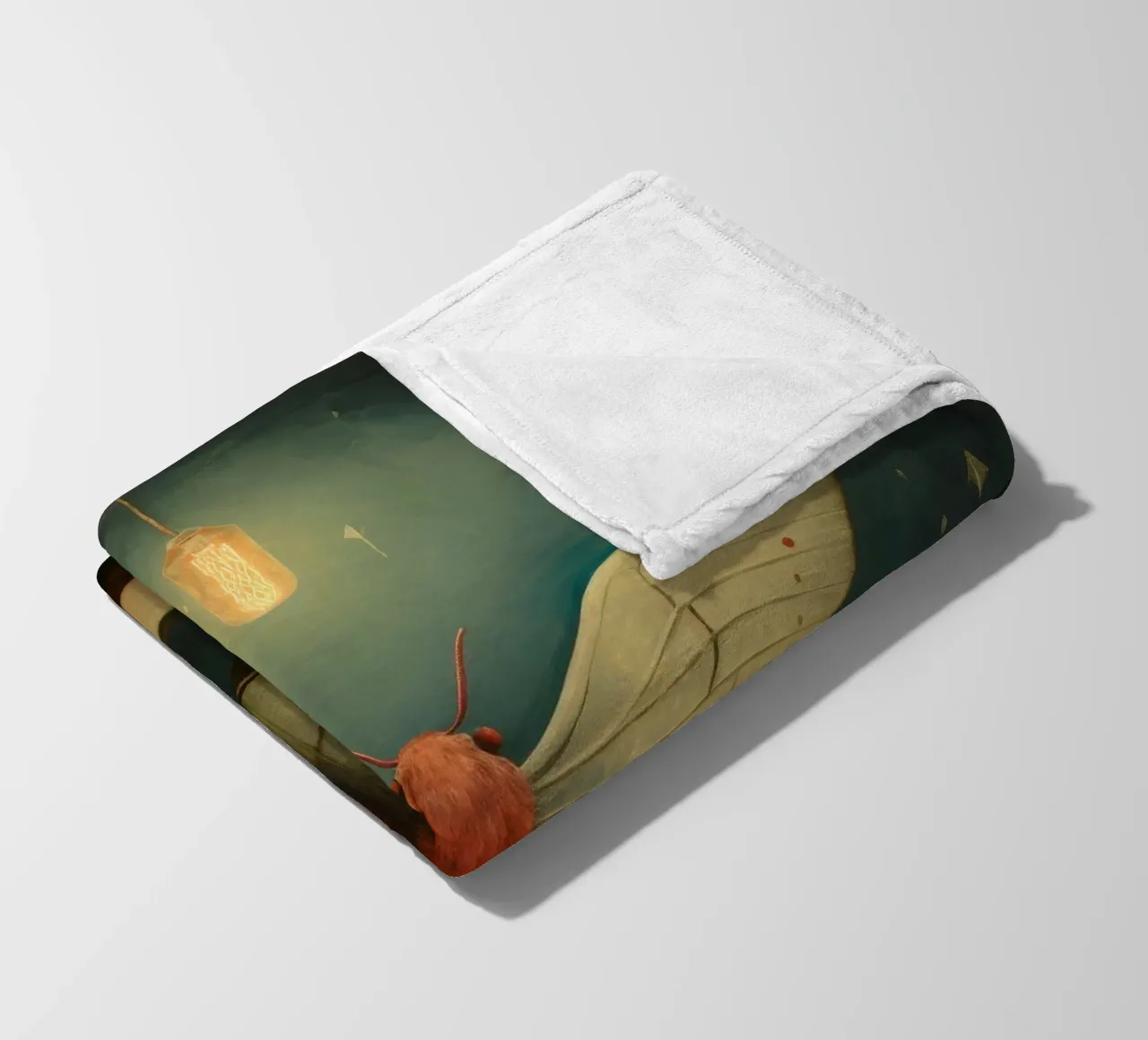 Falena minima 4 coperta in pile da Minimal Animal Art