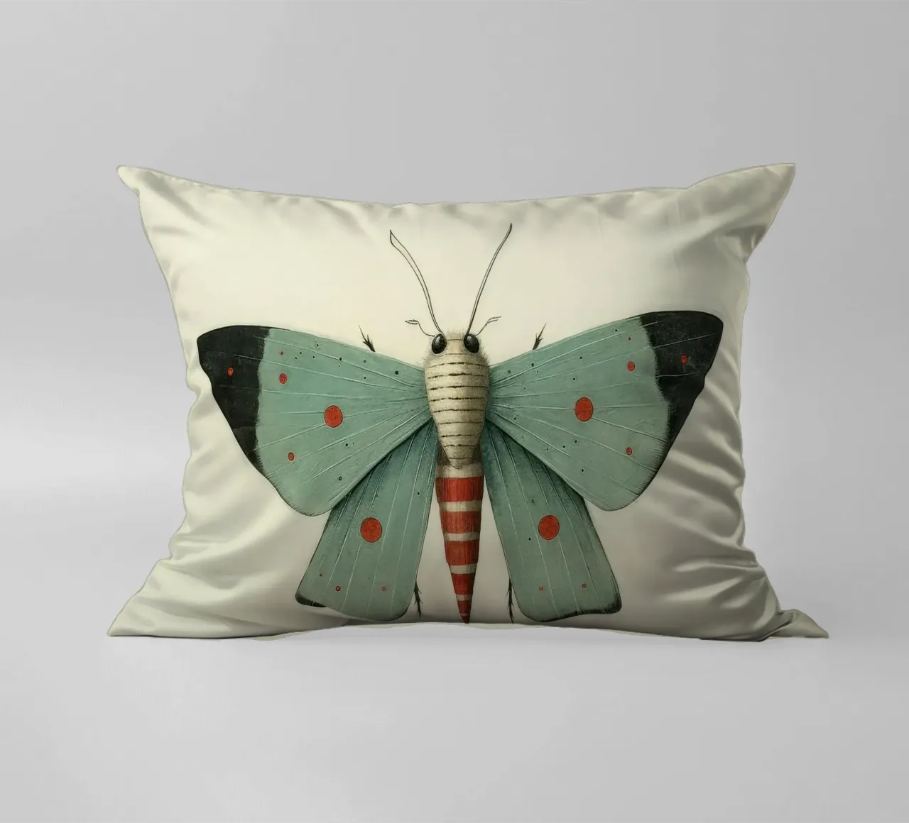 Minimal Moth 1 decorative cushion by Minimal Animal Art