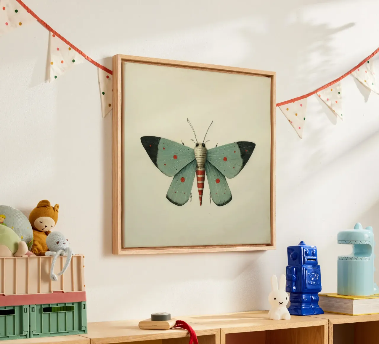 Minimal Moth 1 canvas by Minimal Animal Art