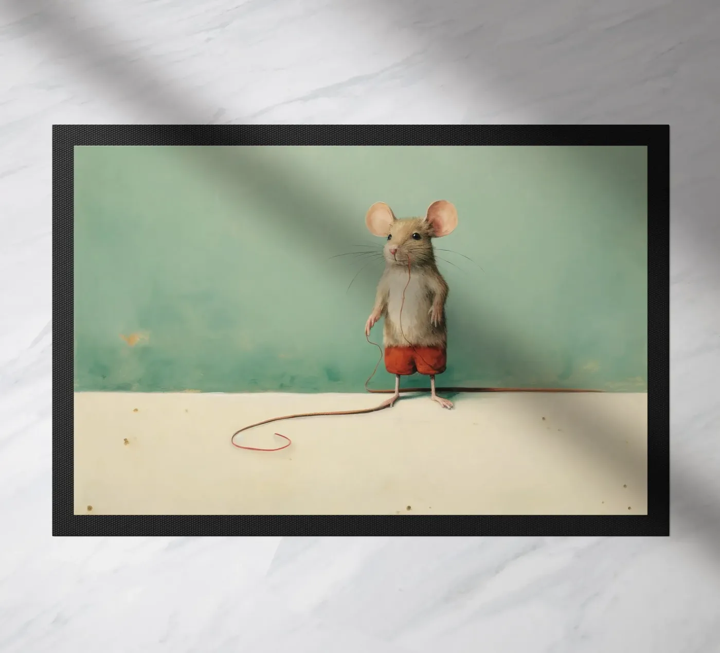 Minimal Mouse deurmat van Minimal Animal Art