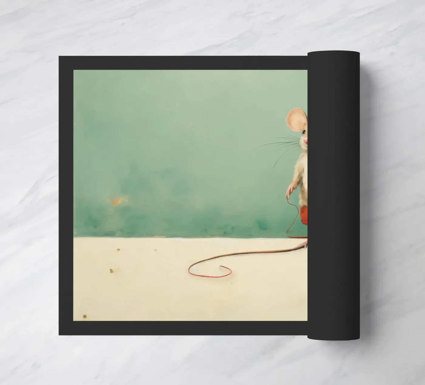 Minimal Mouse deurmat van Minimal Animal Art