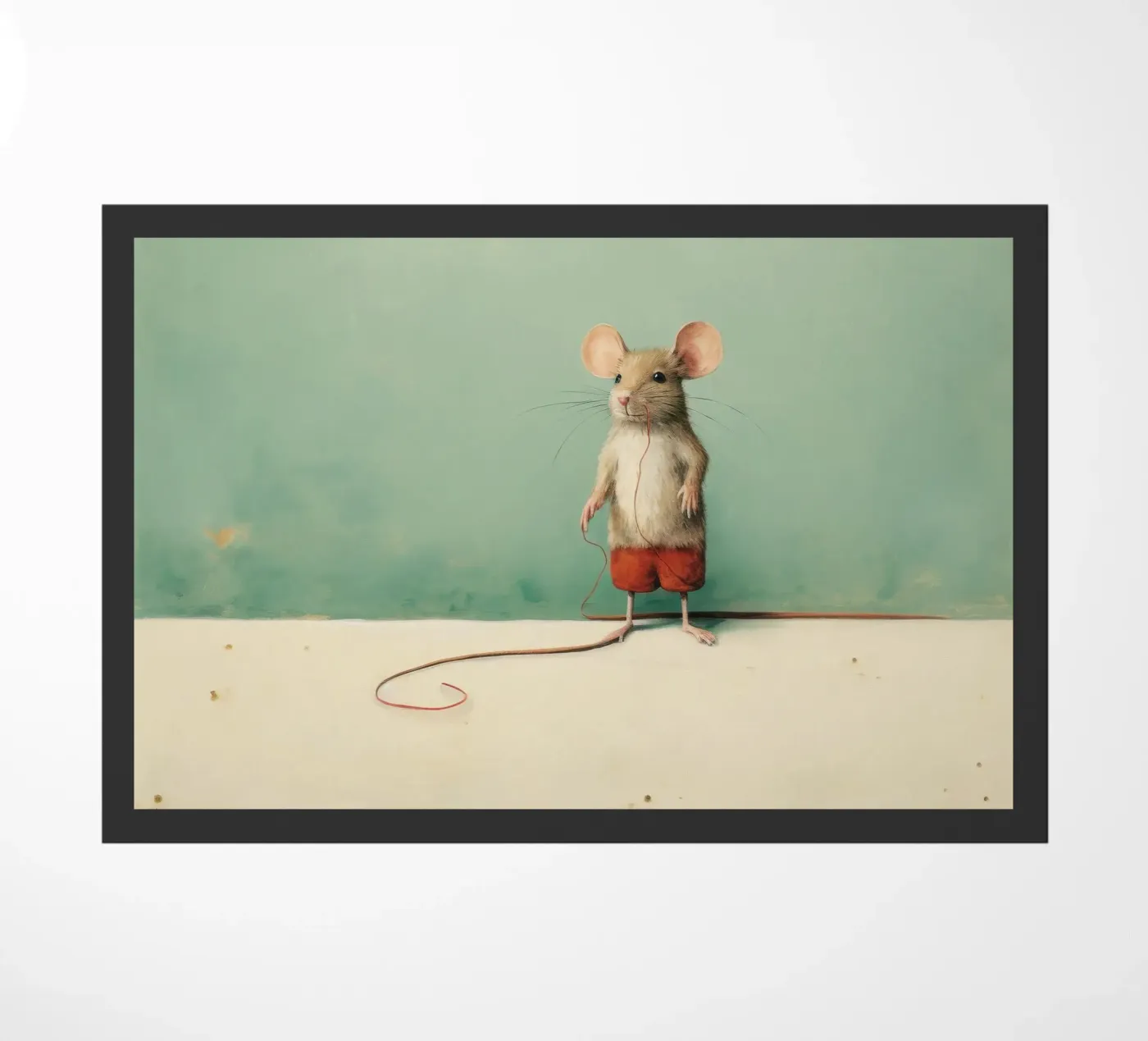 Minimal Mouse deurmat van Minimal Animal Art