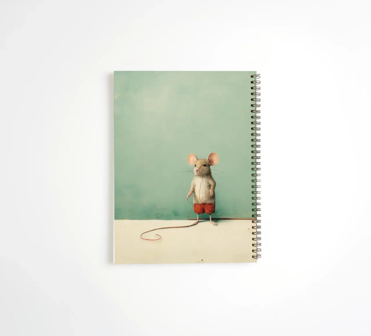 Minimal Mouse 2 spiral notebook by Minimal Animal Art