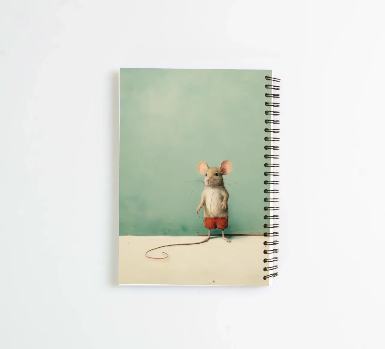 Minimal Mouse 2 spiral notebook by Minimal Animal Art