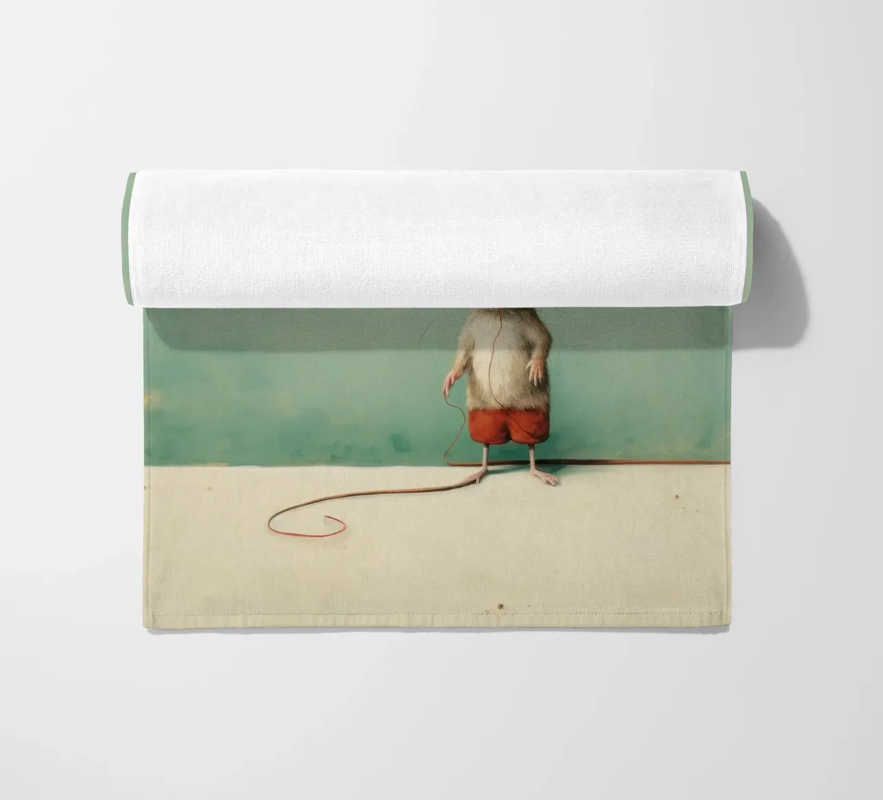Ratón mínimo 2 toalla de playa de Minimal Animal Art