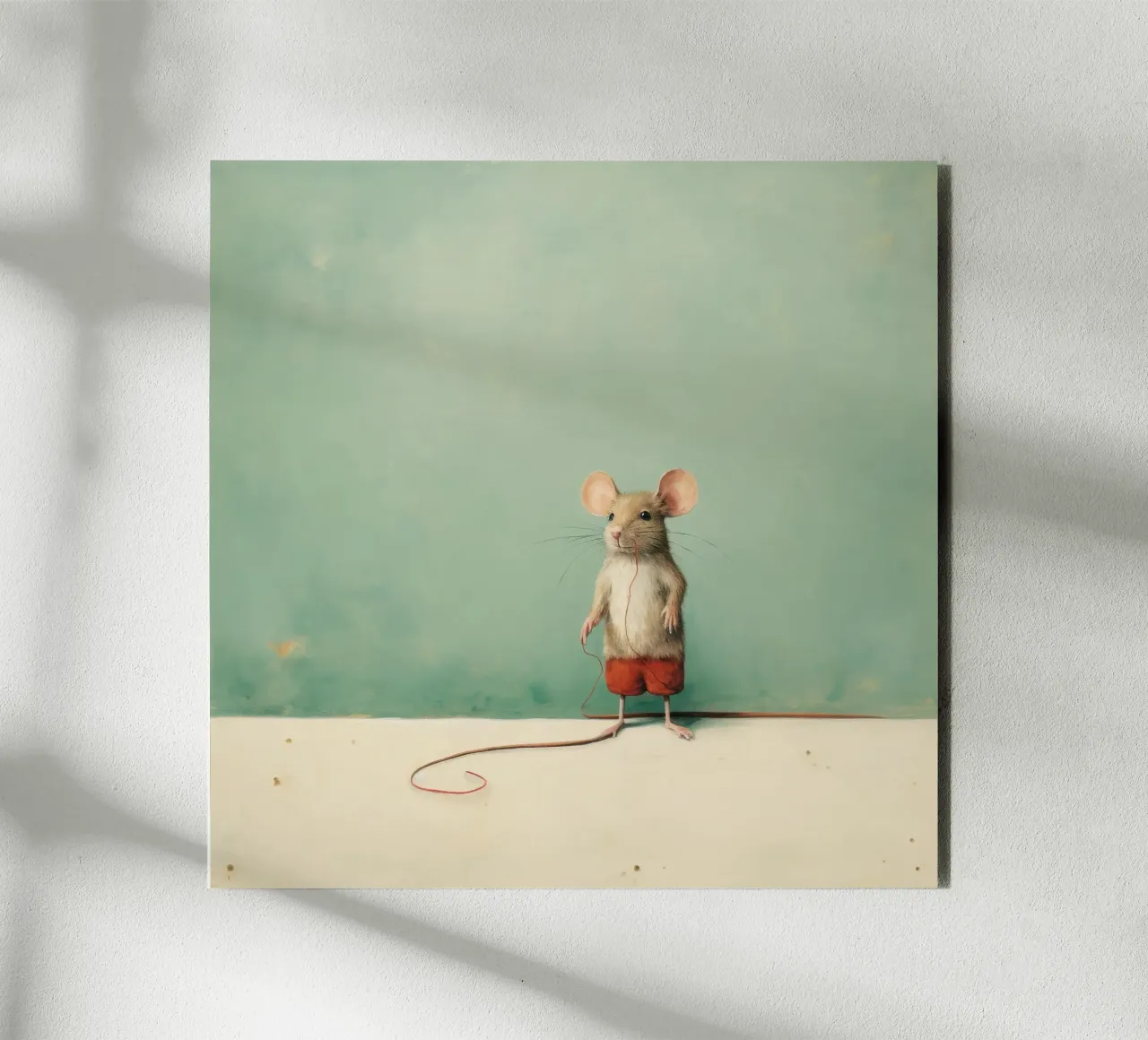 Mouse minimale 2 alluminio dibond da Minimal Animal Art