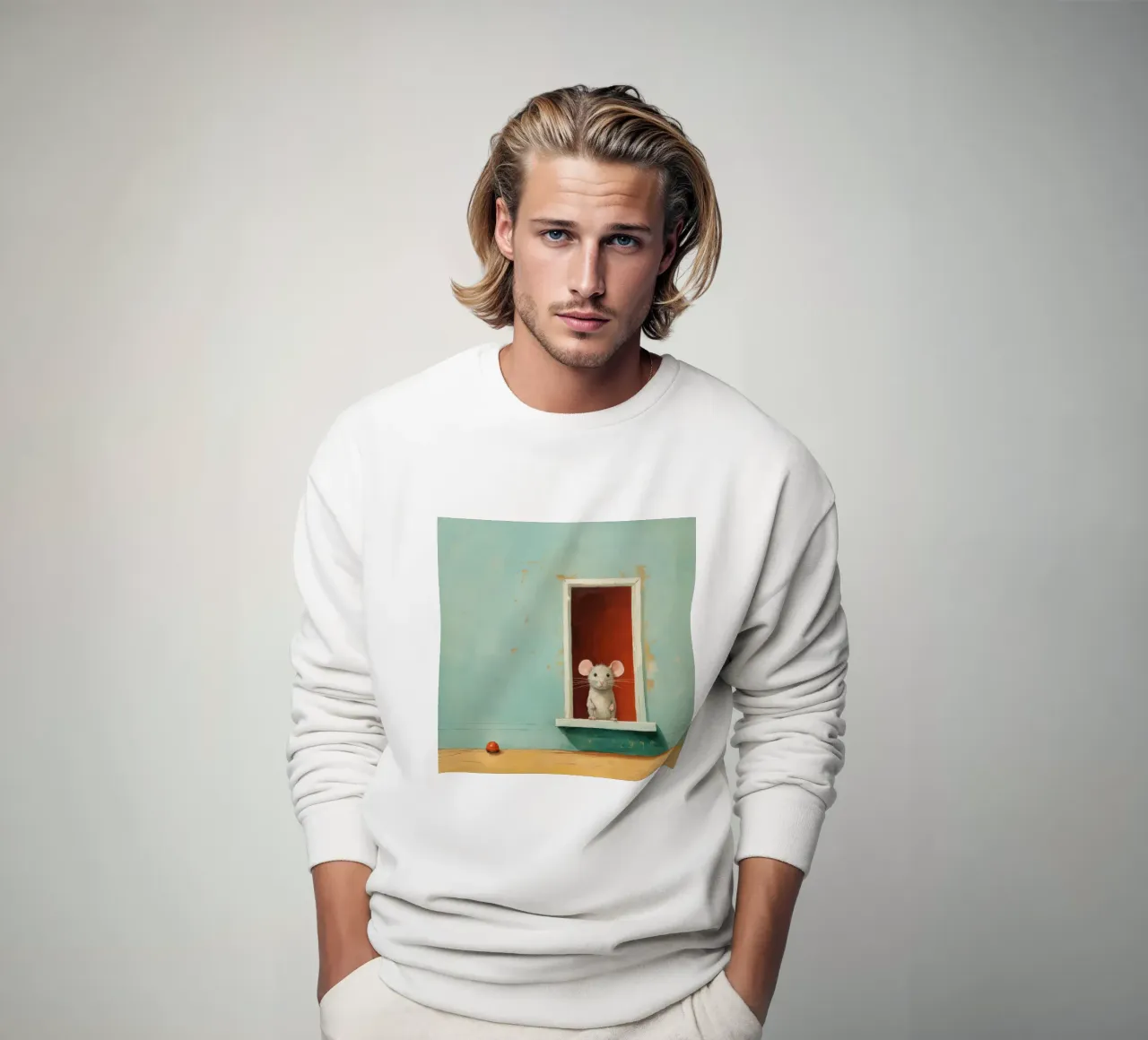 Mouse minimale 3 felpa da Minimal Animal Art