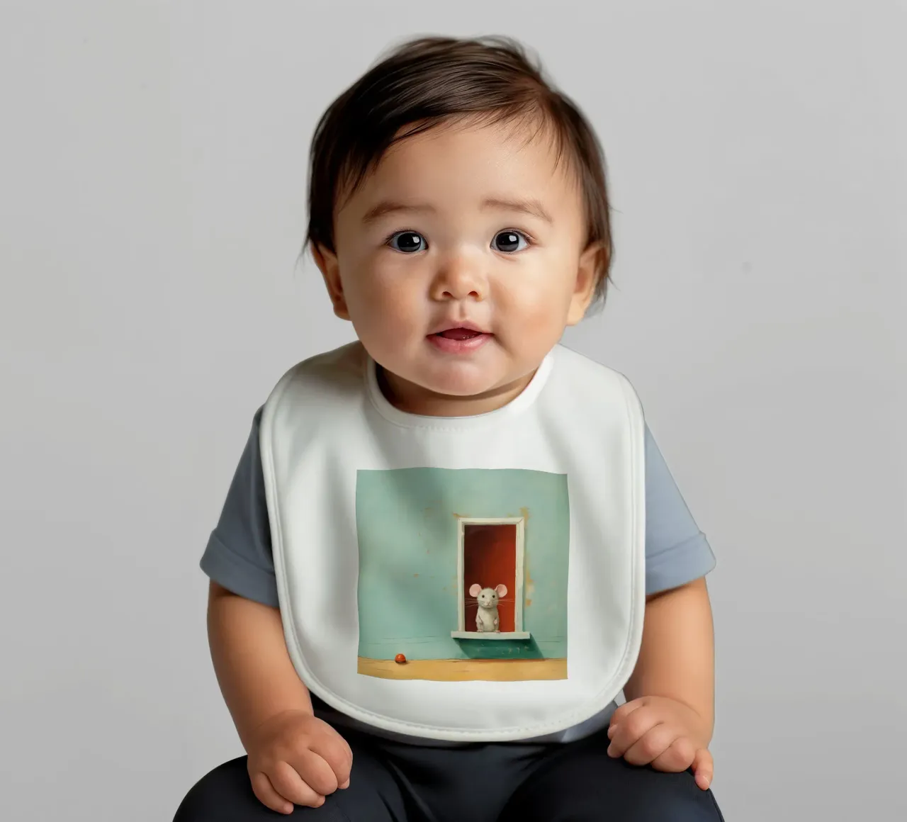 Minimo Mouse bavaglino da Minimal Animal Art