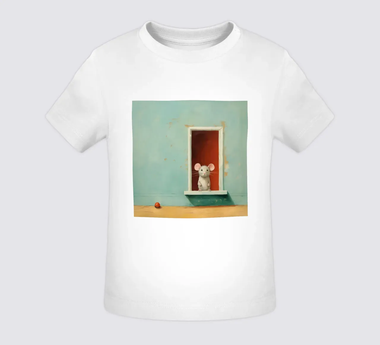 Mouse minimale 3 maglietta neonato da Minimal Animal Art