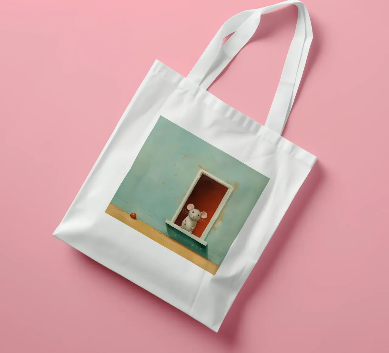 Mouse minimale 3 borsa in juta da Minimal Animal Art