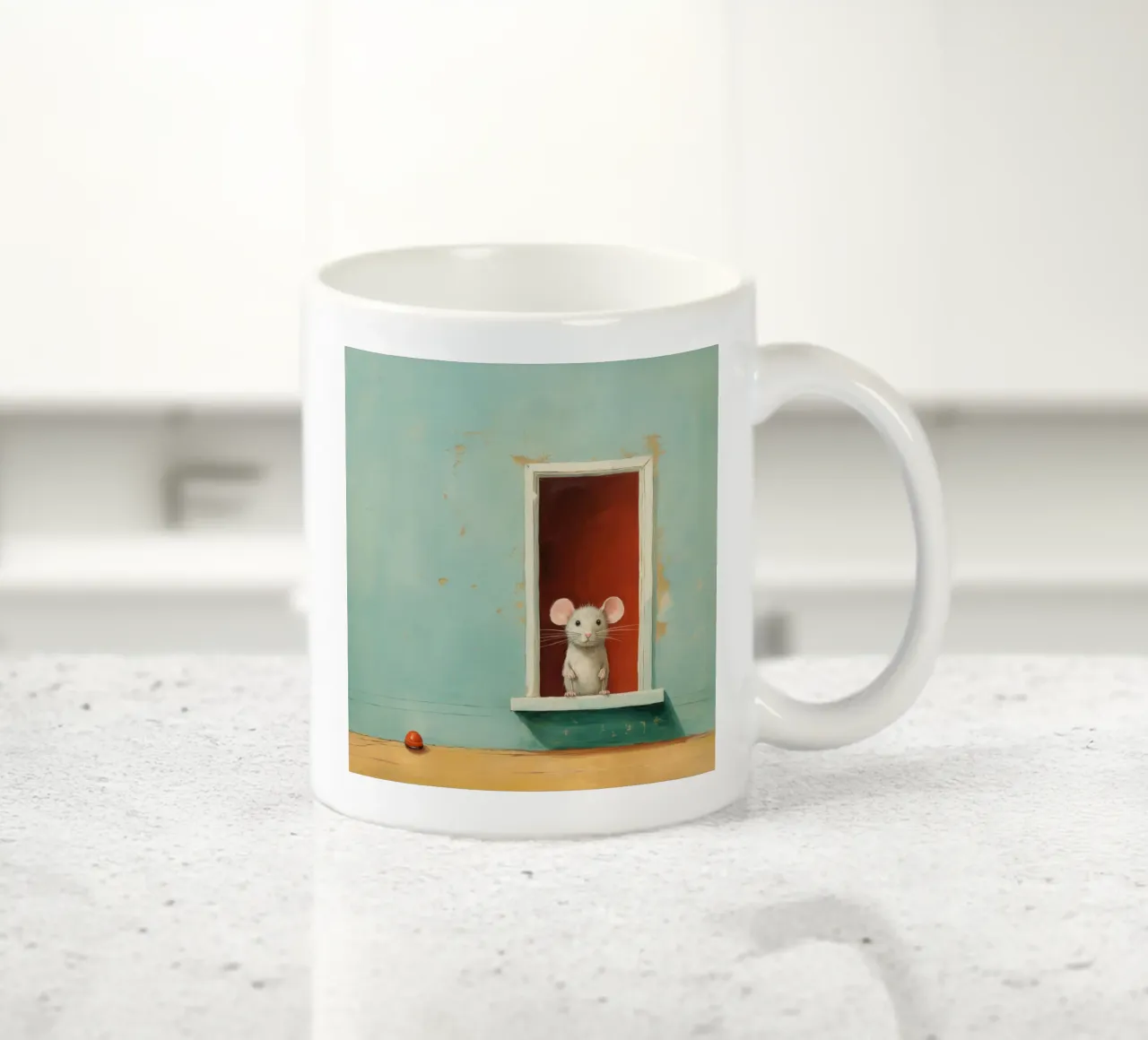 Minimale Maus 3 Keramik Tasse von Minimal Animal Art