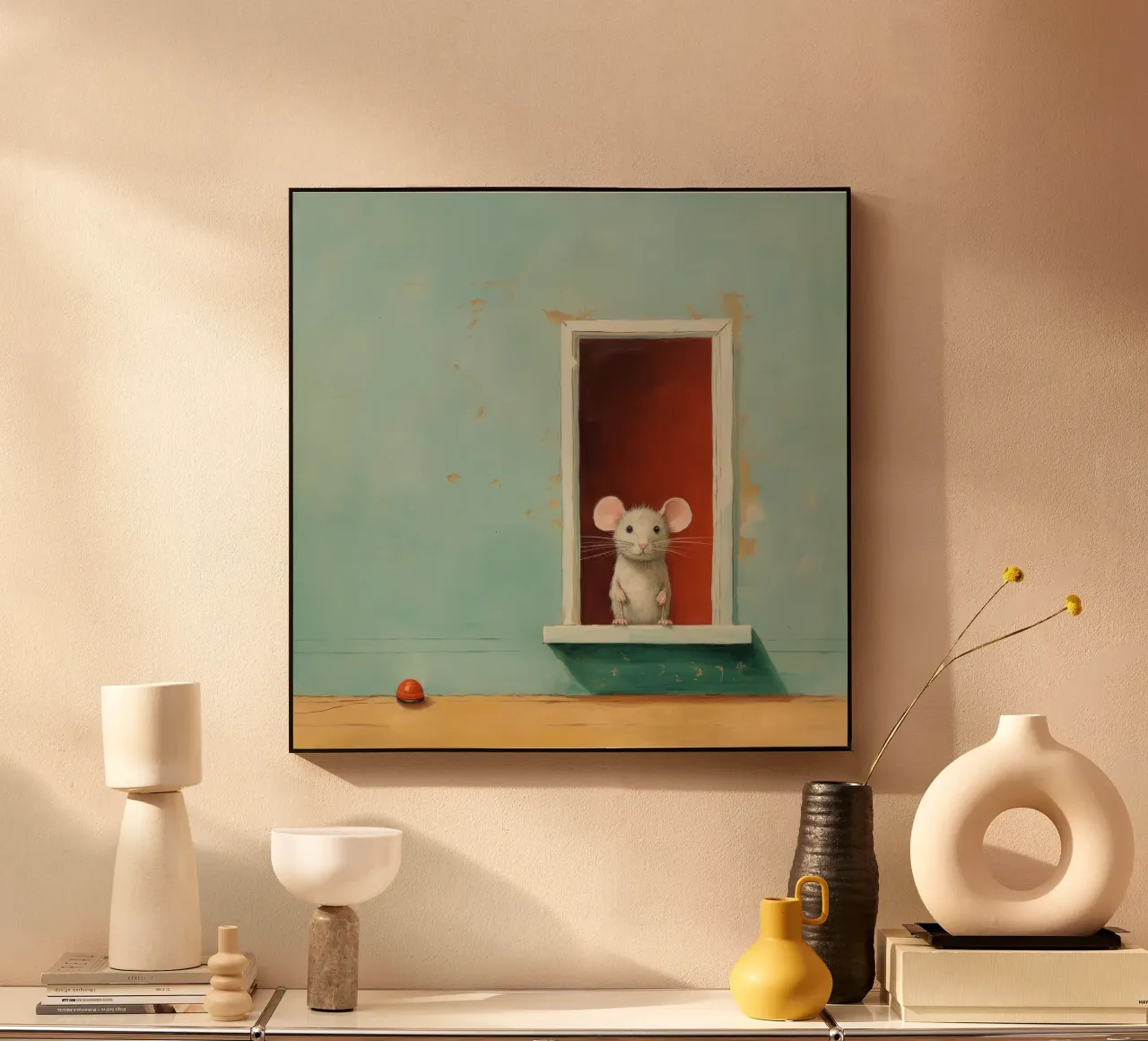 Minimal Mouse Acryl-Glas von Minimal Animal Art