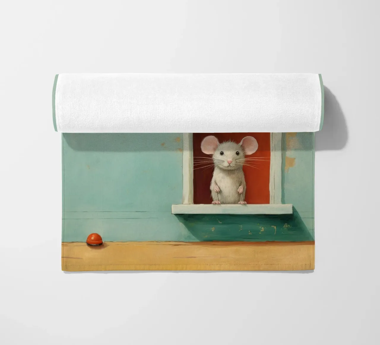 Ratón mínimo 3 toalla de playa de Minimal Animal Art