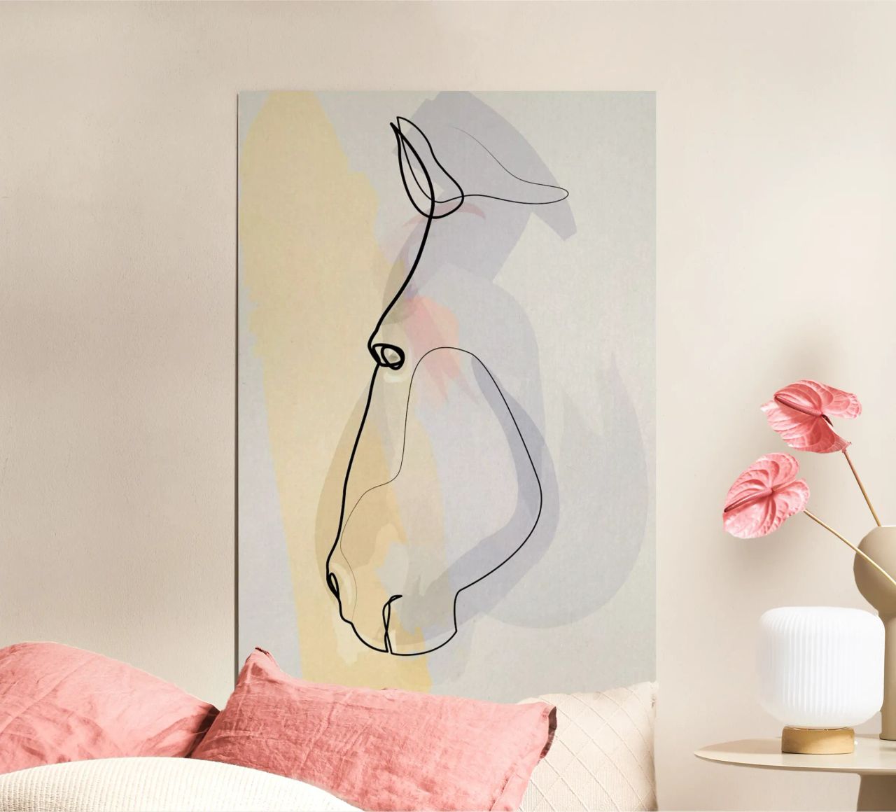 One Line Horse 1711 poster by Quibe