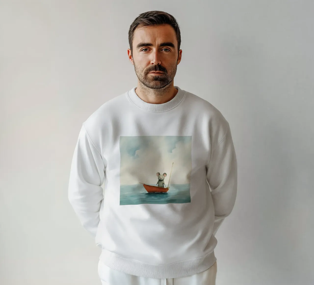 Minimal Mouse 4 sweatshirt by Minimal Animal Art