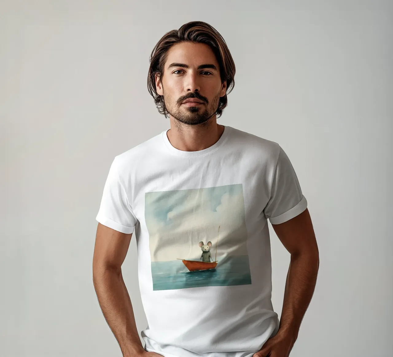 Mouse minimale 4 t-shirt da Minimal Animal Art