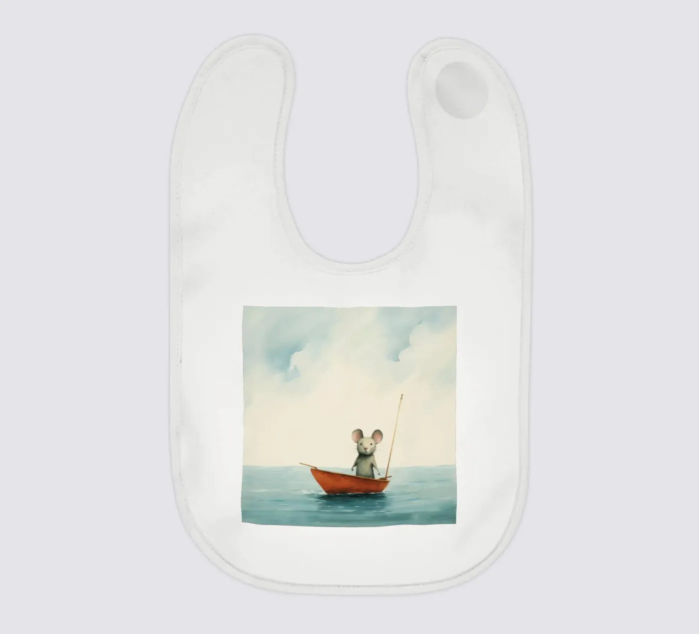 Minimal Mouse Babylätzchen von Minimal Animal Art