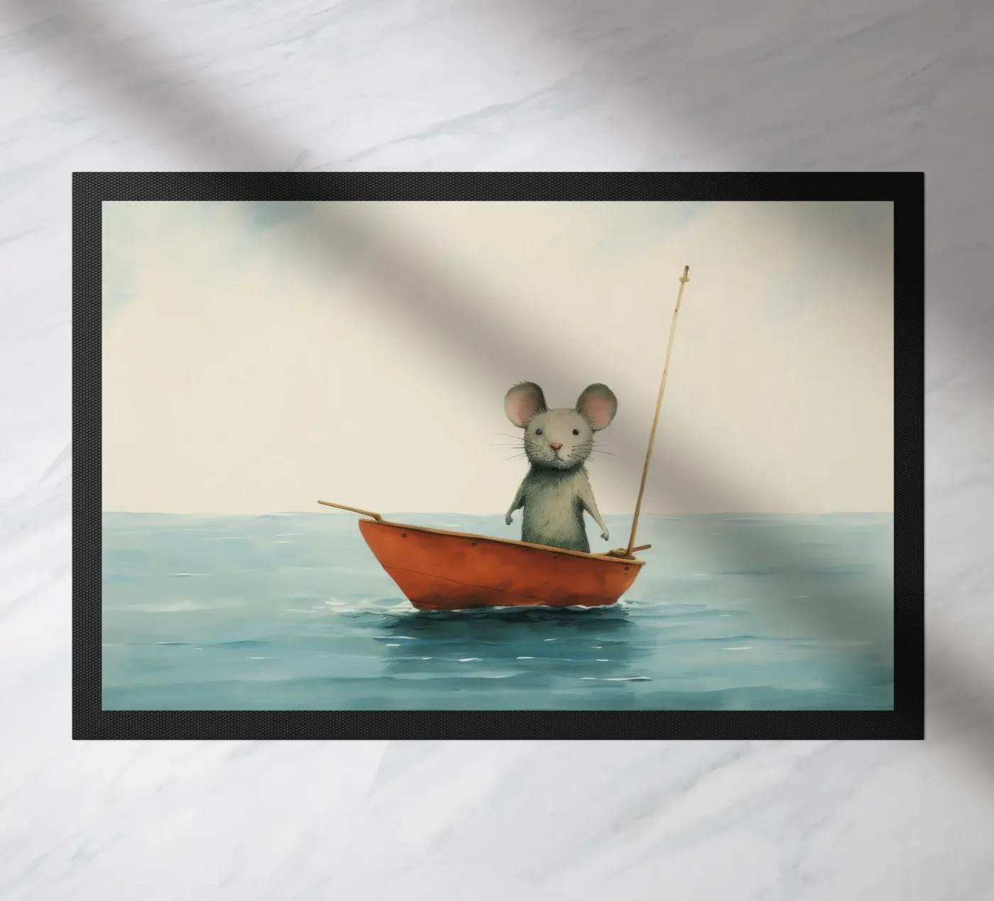 Minimal Mouse deurmat van Minimal Animal Art