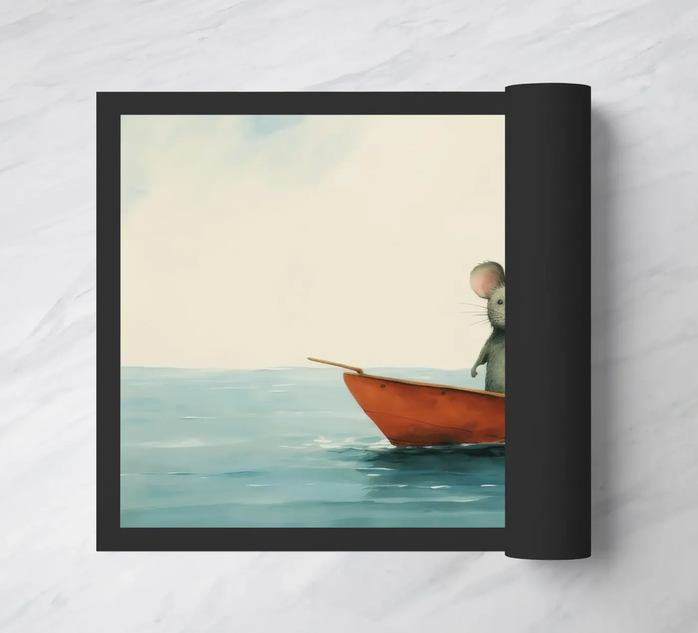 Minimal Mouse deurmat van Minimal Animal Art