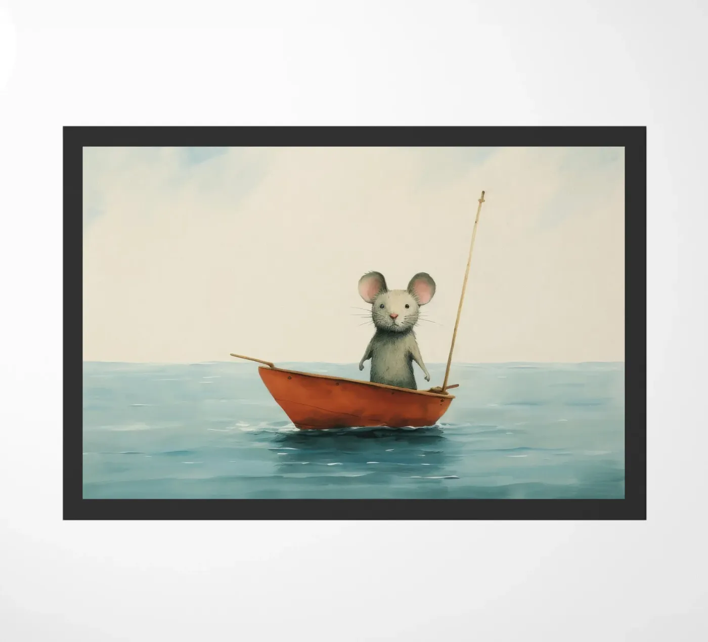 Minimal Mouse deurmat van Minimal Animal Art