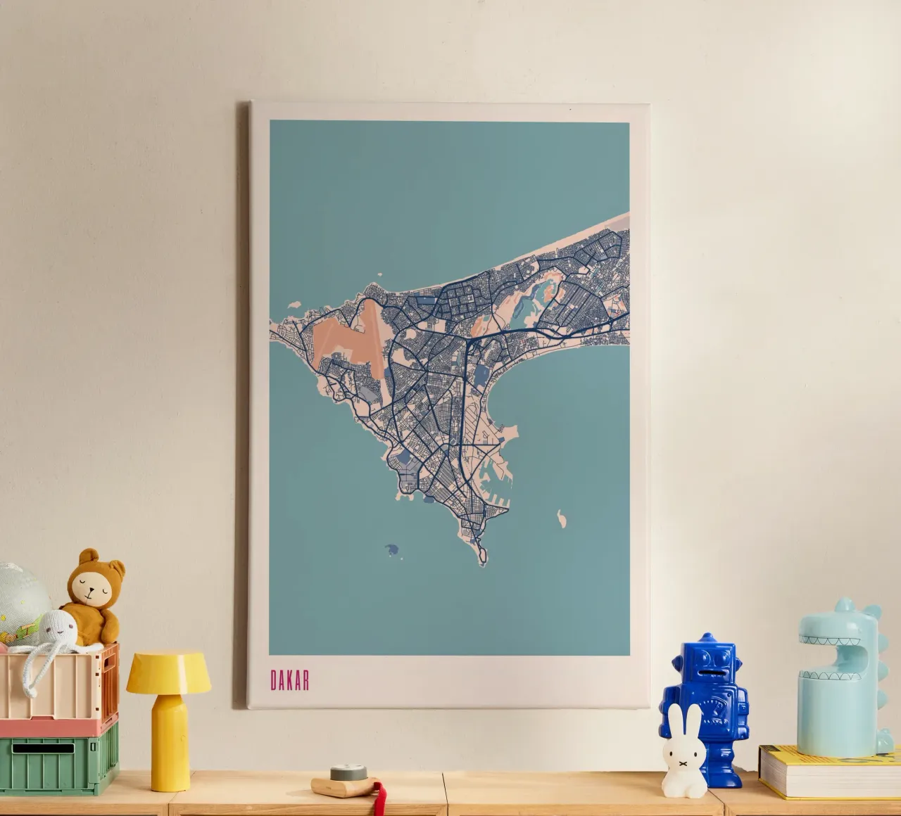 Dakar - West-Afrika ontmoet design canvas met Baklijst van MOOODZART