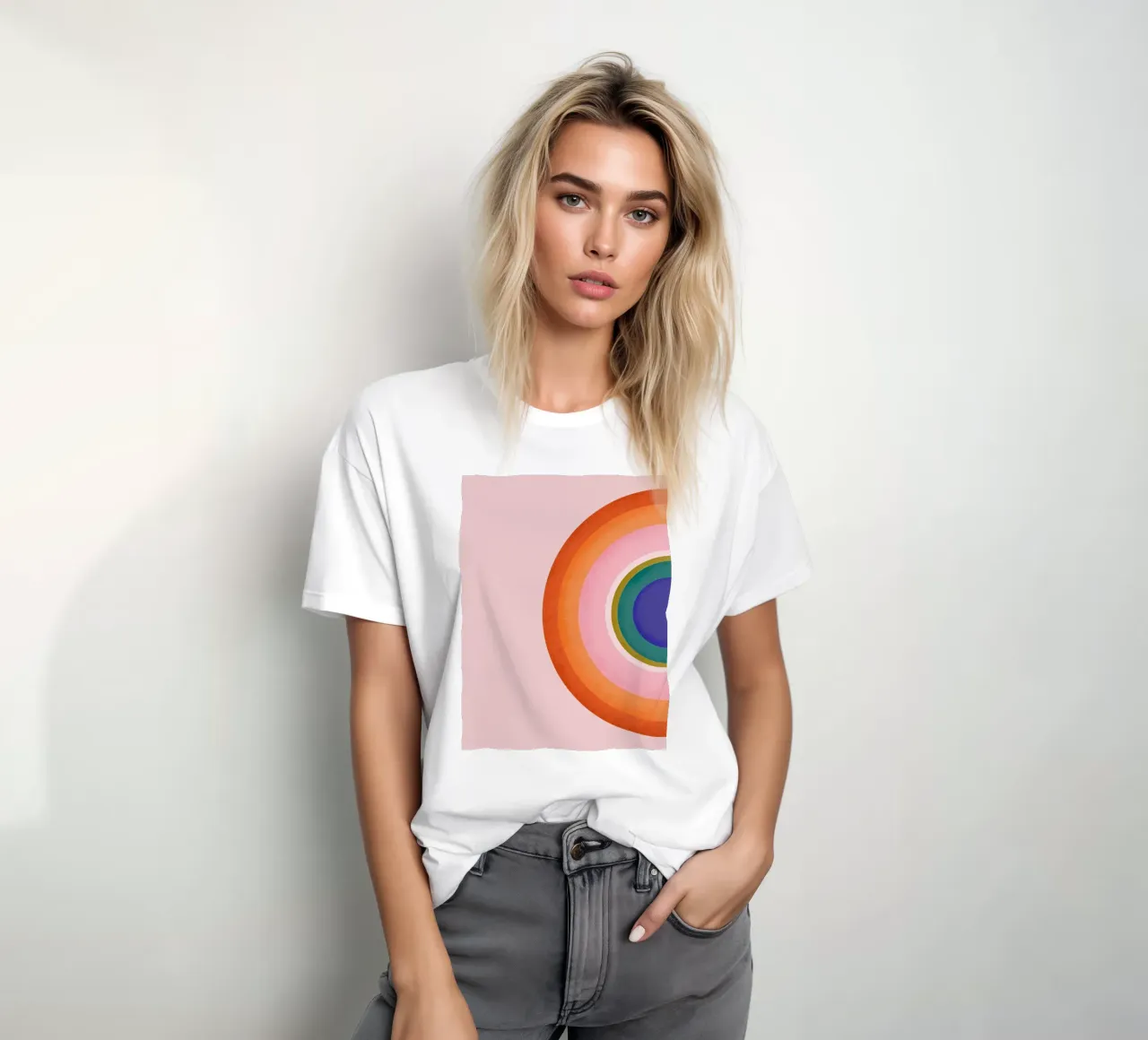 Kleurrijk Retro Cirkels Geometrisch Abstract Ontwerp t-shirt van showmemars
