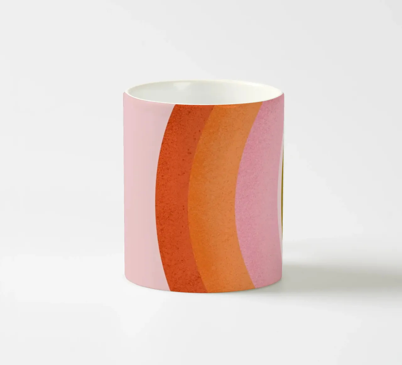 Bunte Retro Kreise Geometrisches Abstraktes Design Keramik Tasse von showmemars