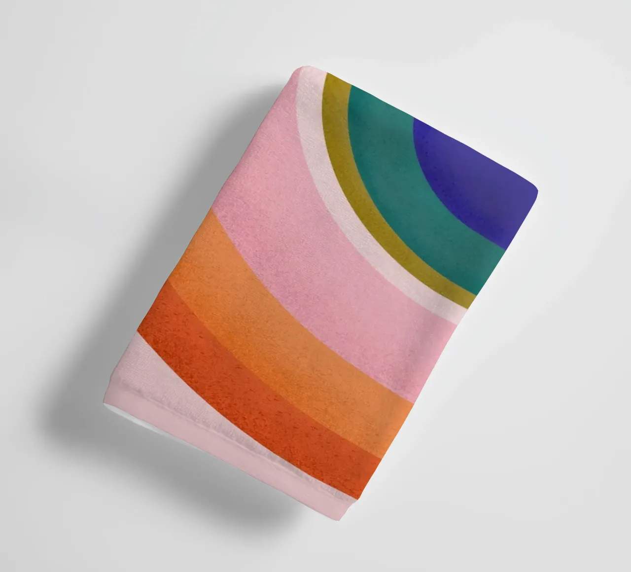 Kleurrijk Retro Cirkels Geometrisch Abstract Ontwerp badhanddoek van showmemars