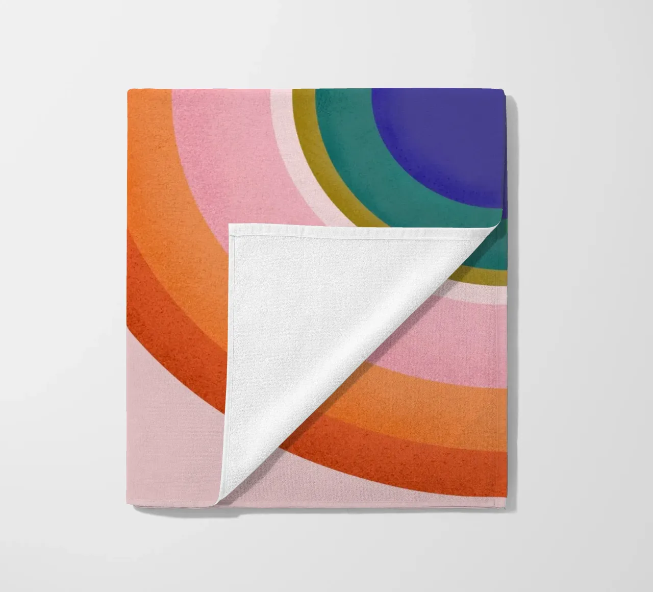 Kleurrijk Retro Cirkels Geometrisch Abstract Ontwerp strandhanddoek van showmemars