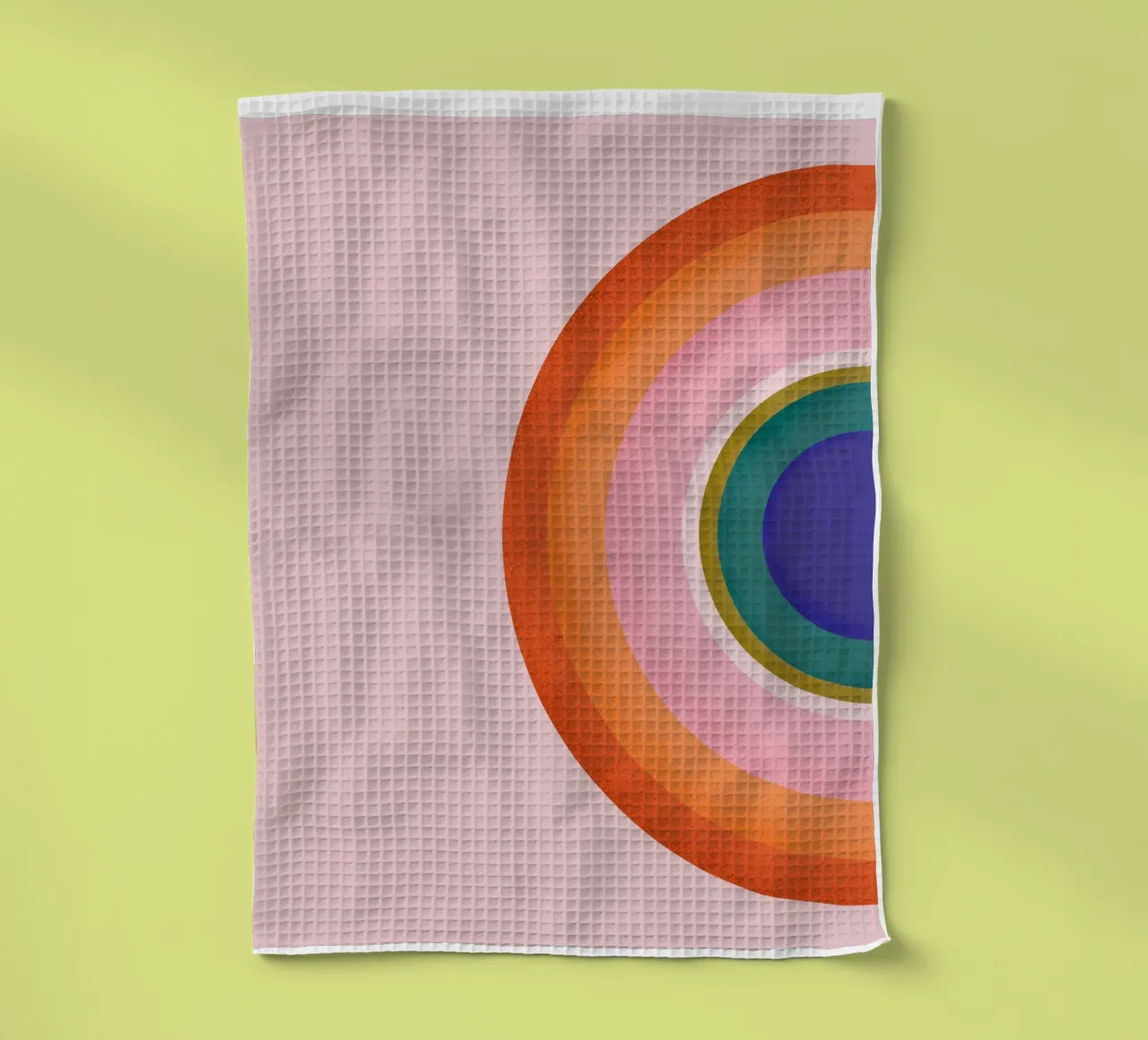 Kleurrijk Retro Cirkels Geometrisch Abstract Ontwerp theedoek van showmemars