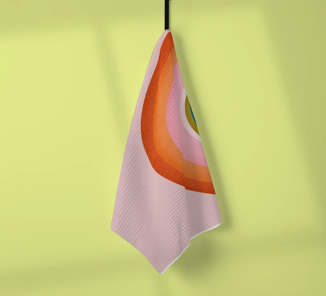 Kleurrijk Retro Cirkels Geometrisch Abstract Ontwerp theedoek van showmemars