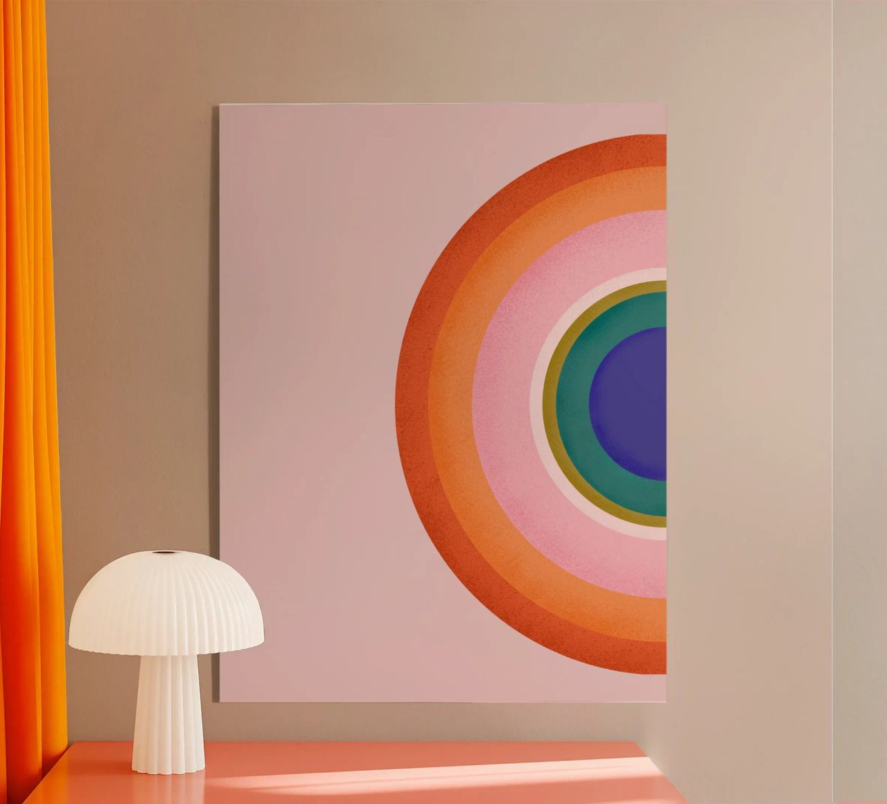 Cerchi retrò colorati Disegno astratto geometrico plexiglass da showmemars