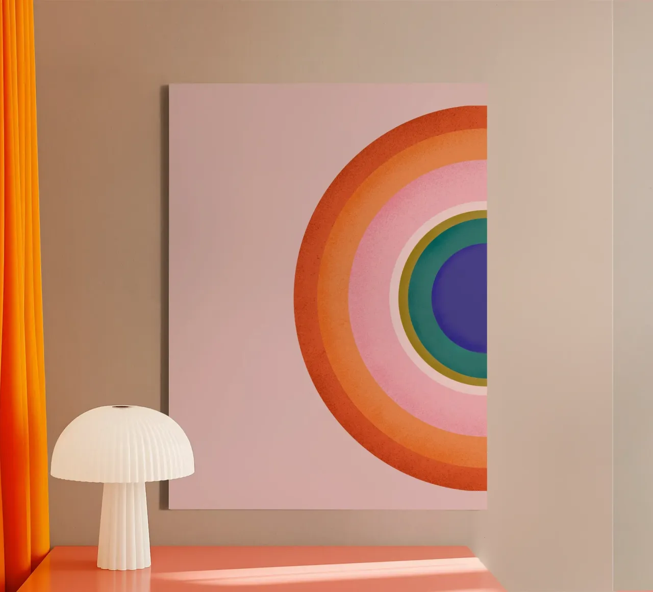Kleurrijk Retro Cirkels Geometrisch Abstract Ontwerp canvas van showmemars