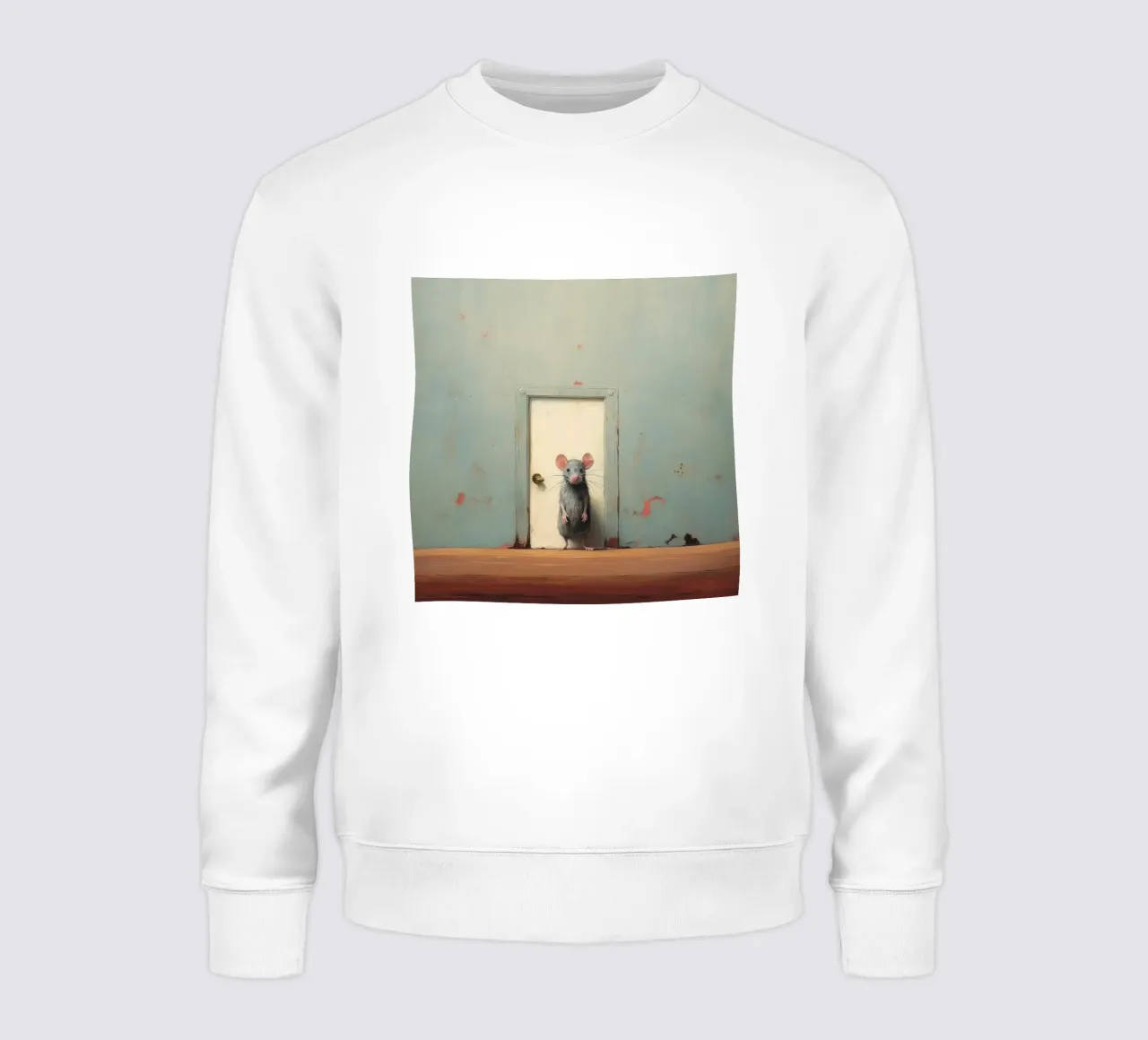 Ratón mínimo 1 sudadera de Minimal Animal Art