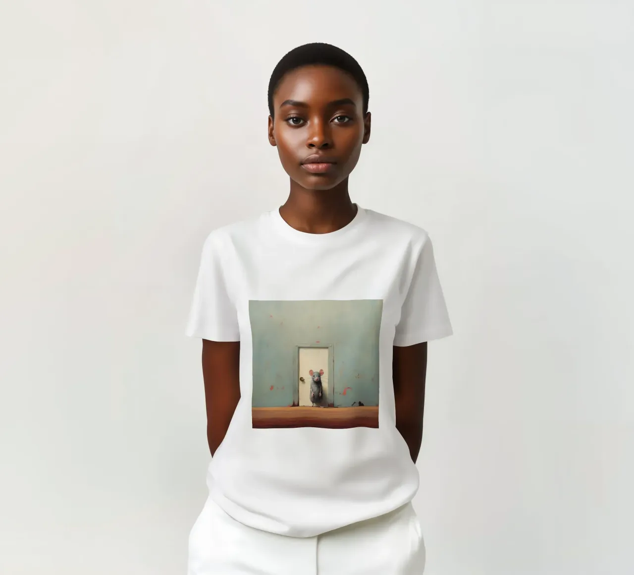 Mouse minimo 1 t-shirt da Minimal Animal Art