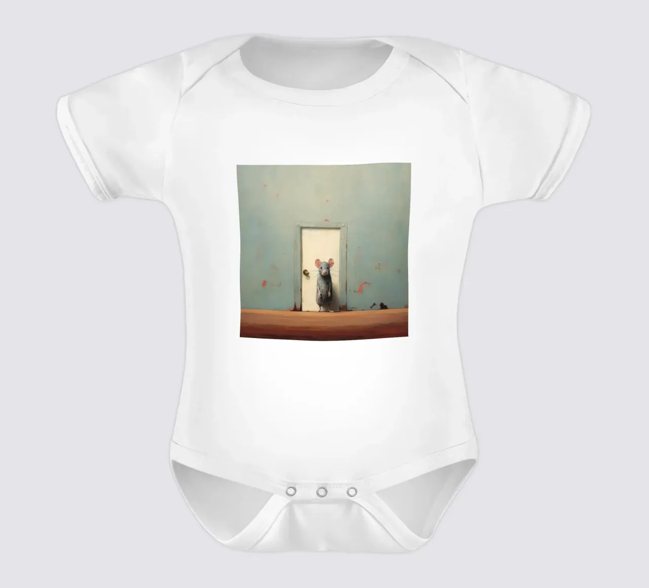 Mouse minimo 1 body neonato maniche corte da Minimal Animal Art