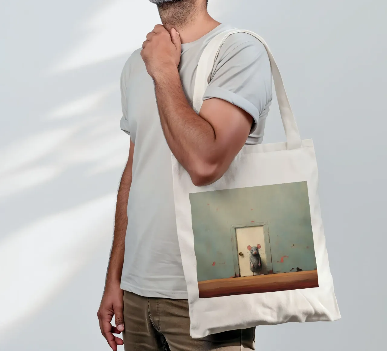 Mouse minimo 1 borsa in juta da Minimal Animal Art