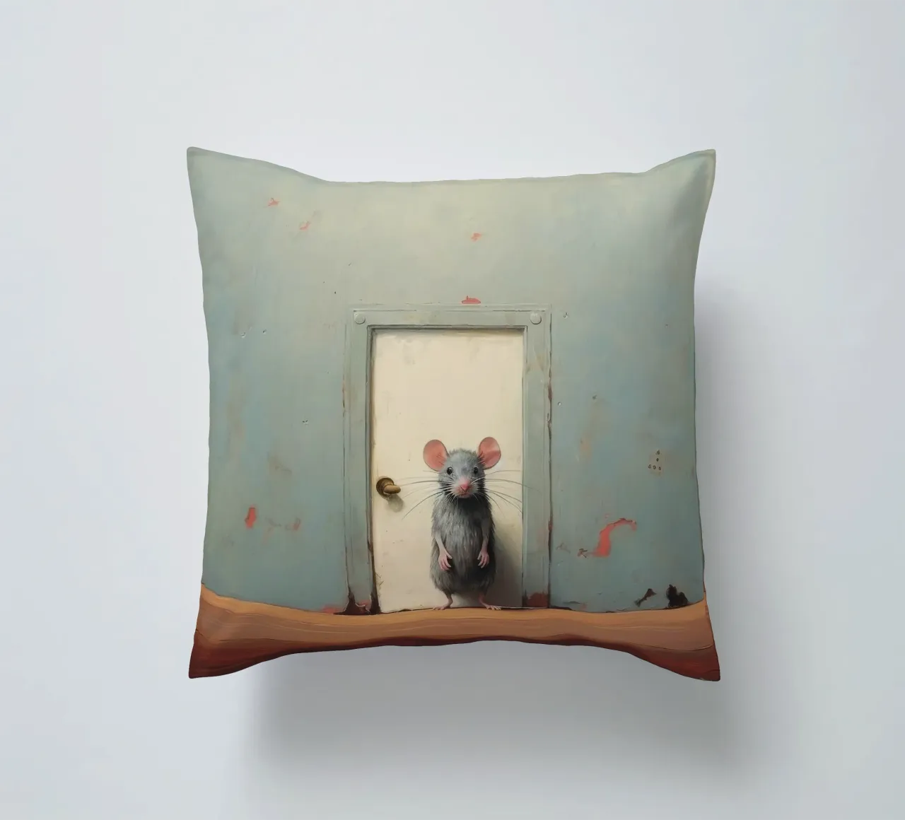 Minimale Maus 1 Kissen von Minimal Animal Art