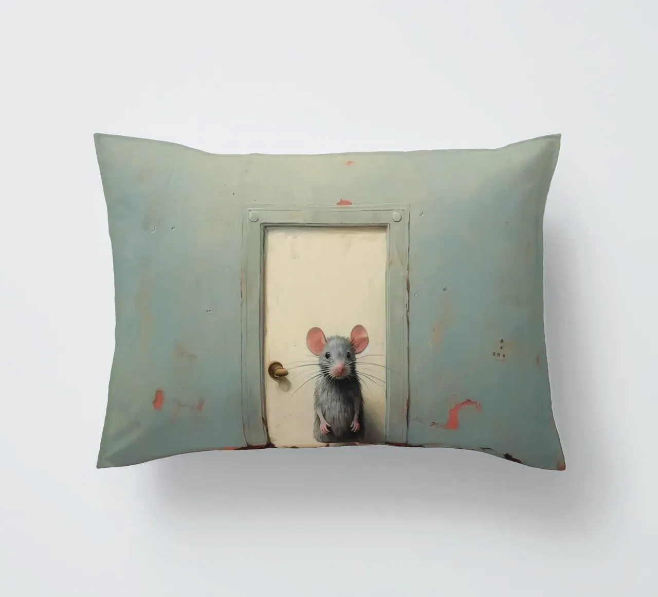 Minimale Maus 1 Kissen von Minimal Animal Art