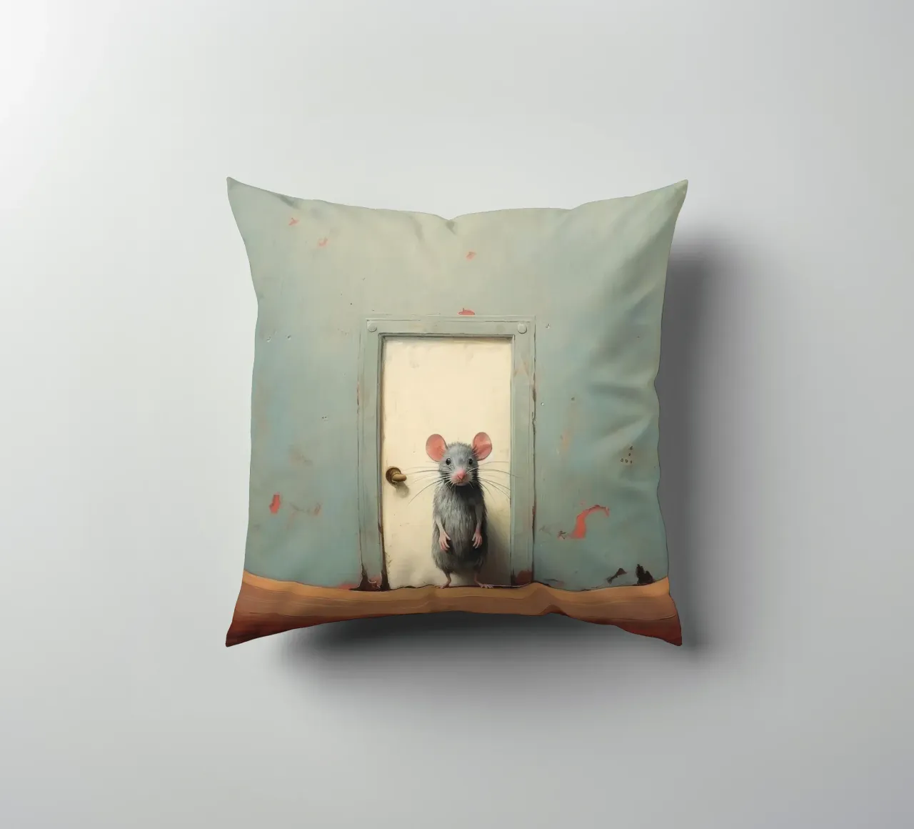 Minimale Maus 1 Kissen von Minimal Animal Art