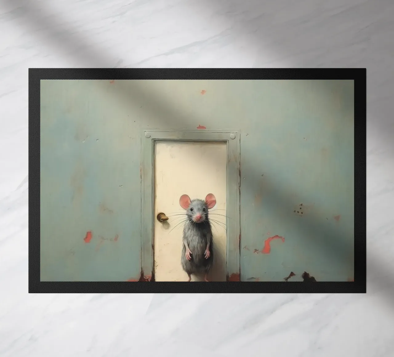 Minimale Maus 1 Fußmatte von Minimal Animal Art