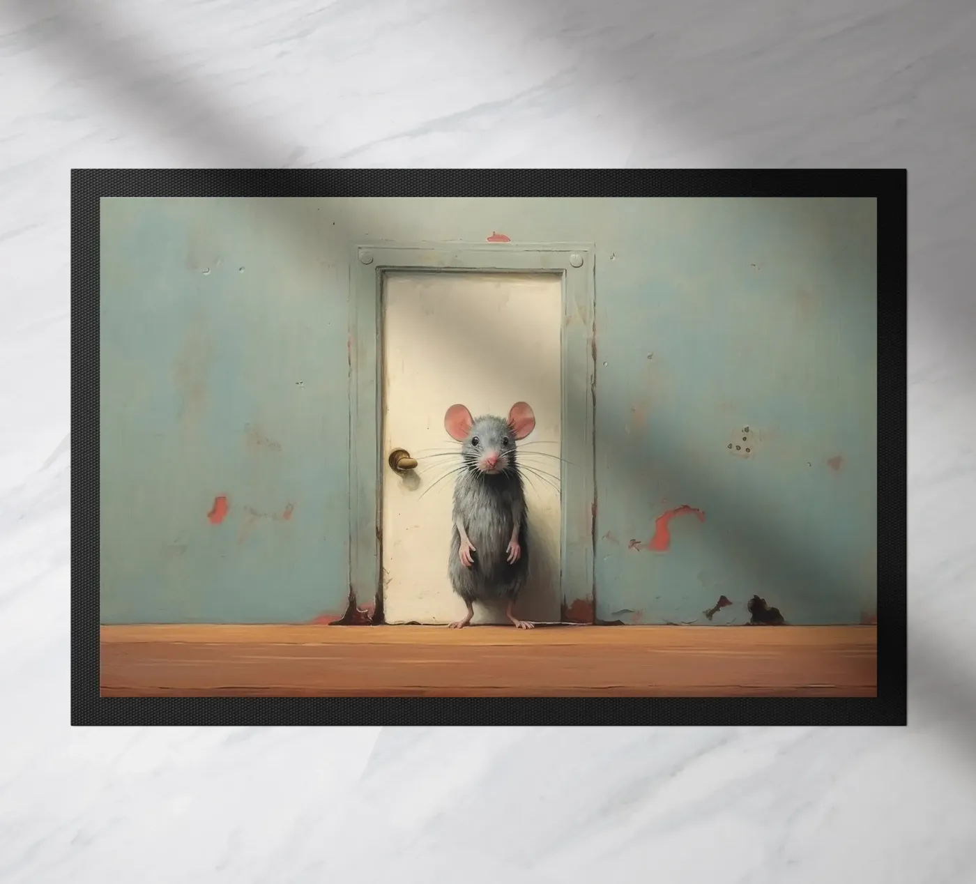 Minimal Mouse doormat by Minimal Animal Art