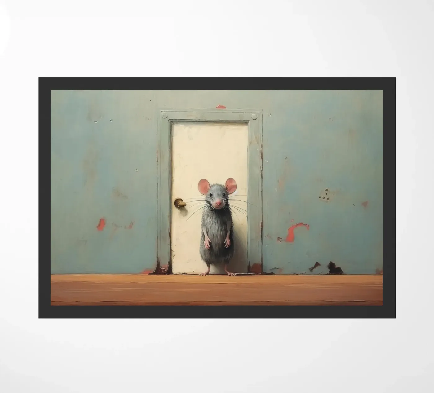 Minimal Mouse doormat by Minimal Animal Art