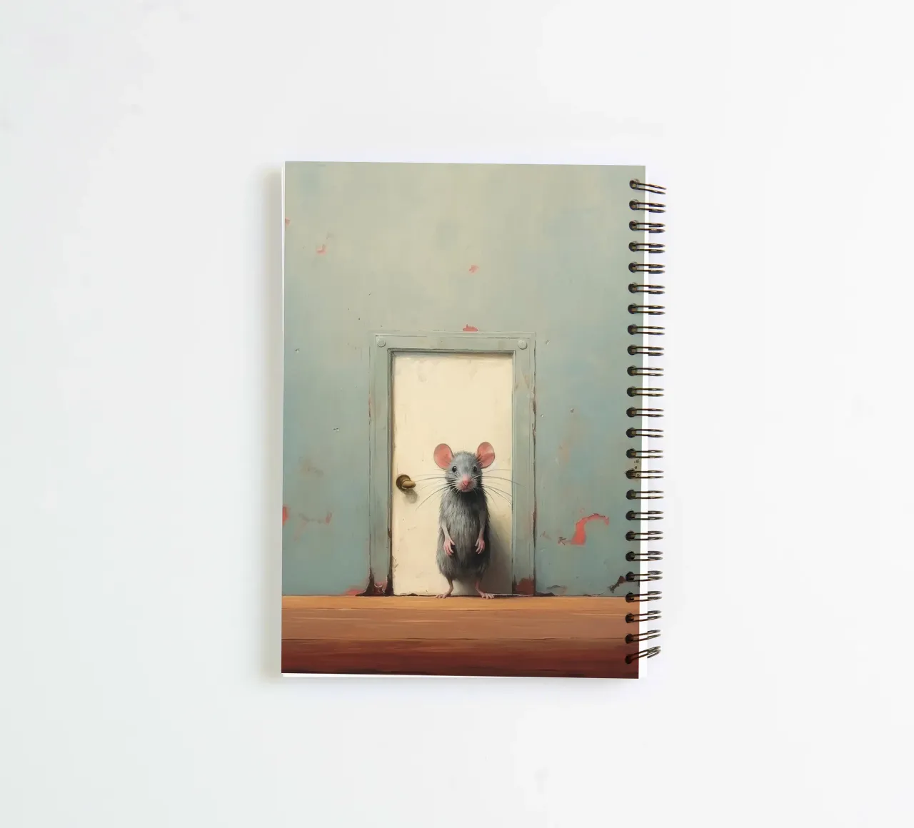 Minimal Mouse 1 spiral notebook by Minimal Animal Art