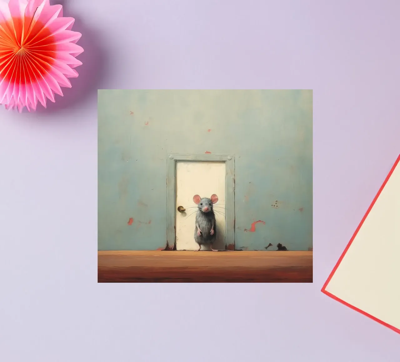 Mouse minimo 1 adesivo da Minimal Animal Art