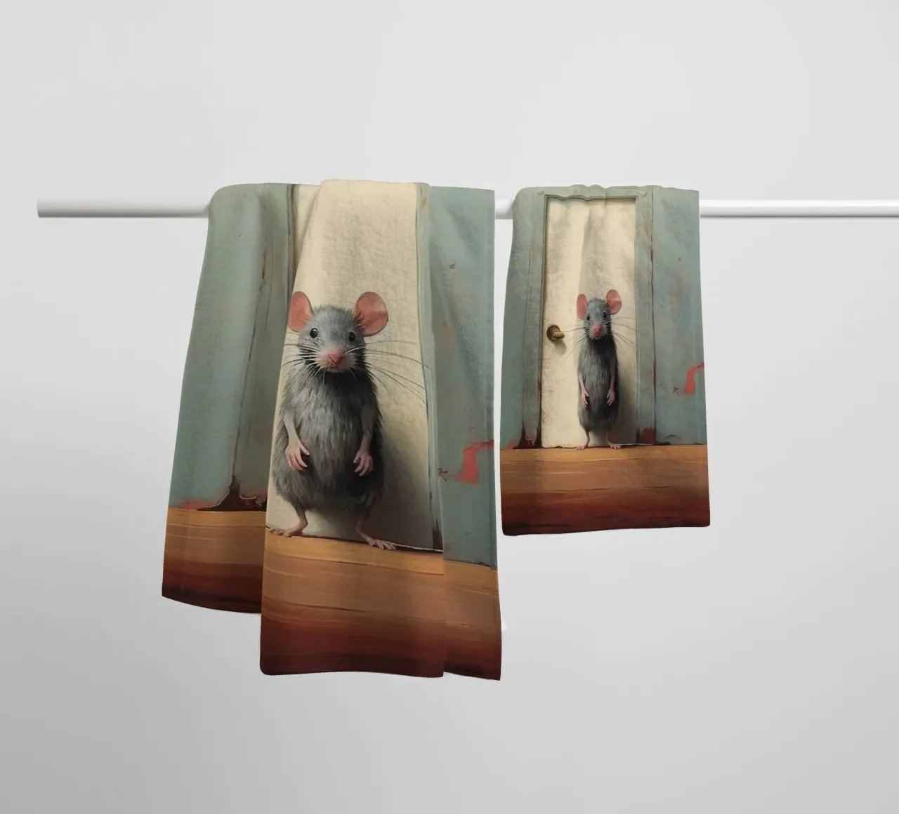 Mouse minimo 1 asciugamano da bagno da Minimal Animal Art